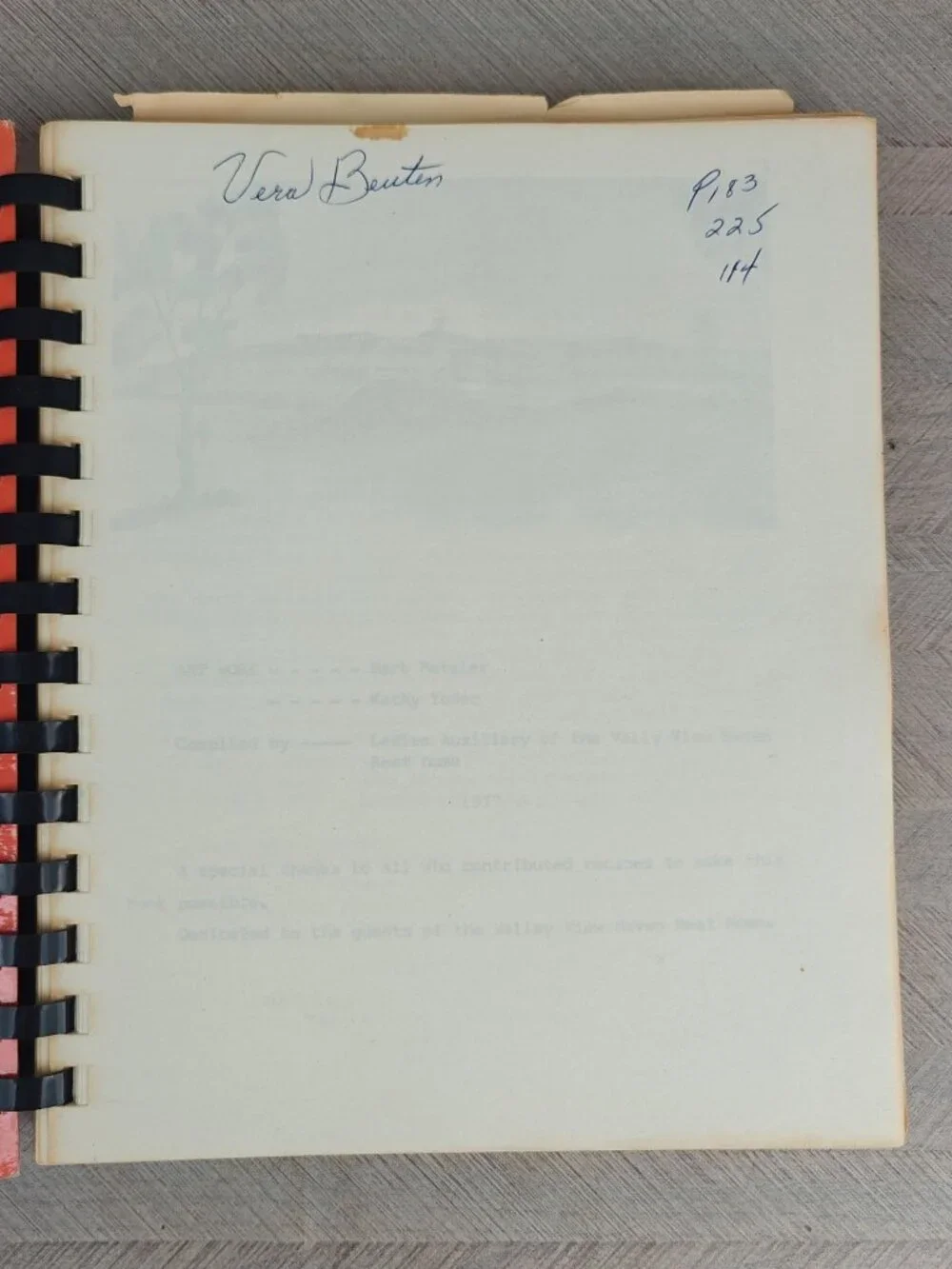 Recipes From Keystone Kitchens Ladies Auxiliary 1977 Spiral-Bound Cookbook